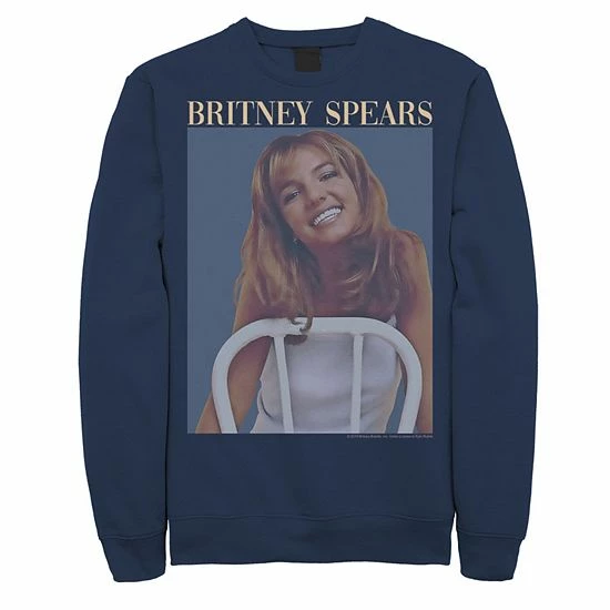 Licensed Character Men's Britney Spears Album Cover Poster Sweatshirt Navy 6 Licensed Character Men's Britney Spears Album Cover Poster Sweatshirt Navy - Image 4