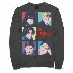 Licensed Character Men's Breakfast Club Group Shot Squares Sweatshirt Athletic Heather -Licensed Character Shop unnamed file 25025