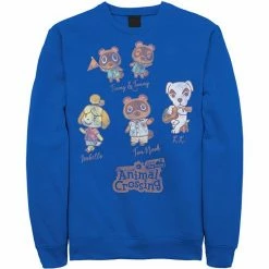 Licensed Character Men's Nintendo Character Textbook Group Shot Text Sweatshirt Kelly -Licensed Character Shop unnamed file 25042