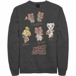 Licensed Character Men's Nintendo Character Textbook Group Shot Text Sweatshirt Kelly -Licensed Character Shop unnamed file 25047