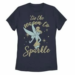 Licensed Character Disney's Peter Pan Juniors' Tinker Bell "Tis The Season To Sparkle" Graphic Tee