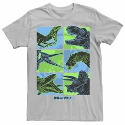 Licensed Character Men's Jurassic World Two Dino Faces Comic Pop Tee Kelly Heather -Licensed Character Shop unnamed file 25057