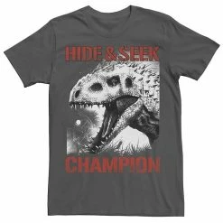 Licensed Character Men's Jurassic World Indominus Hide & Seek Champ Graphic Tee Charcoal Heather