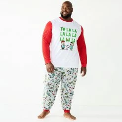 Licensed Character Big & Tall Jammies For Your Families® Peanuts "Fa La La" Pajama Set