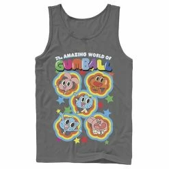 Licensed Character Men's Cartoon Network The Amazing World Of Gumball Five Stars Group Shot Colorful Tank Top Red -Licensed Character Shop unnamed file 25103