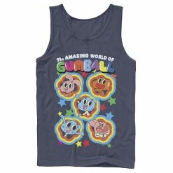 Licensed Character Men's Cartoon Network The Amazing World Of Gumball Five Stars Group Shot Colorful Tank Top Red -Licensed Character Shop unnamed file 25104