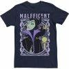 Licensed Character Men's Disney Sleeping Beauty Maleficent Old School Poster Tee Charcoal Heather -Licensed Character Shop unnamed file 25117