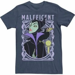 Licensed Character Men's Disney Sleeping Beauty Maleficent Old School Poster Tee Charcoal Heather -Licensed Character Shop unnamed file 25120