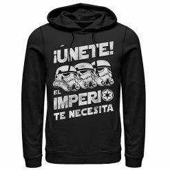 Licensed Character Men's Star Wars Unete El Imperio Te Necesita Stormtrooper Faded Portrait Hoodie Navy -Licensed Character Shop unnamed file 25125