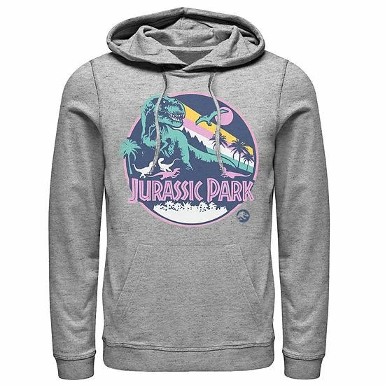 Licensed Character Men's Jurassic Park Retro Rex Scene Hoodie Charcoal Heather 3 Licensed Character Men's Jurassic Park Retro Rex Scene Hoodie Charcoal Heather