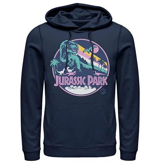 Licensed Character Men's Jurassic Park Retro Rex Scene Hoodie Charcoal Heather 7 Licensed Character Men's Jurassic Park Retro Rex Scene Hoodie Charcoal Heather - Image 5
