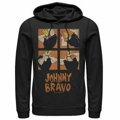 Licensed Character Men's Cartoon Network Johnny Bravo Box Up Hairdo Graphic Hoodie Black -Licensed Character Shop unnamed file 25141