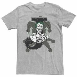 Licensed Character Men's DC Comics Joker Card Laughing Poster Tee Kelly Heather -Licensed Character Shop unnamed file 25161
