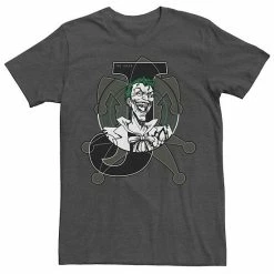 Licensed Character Men's DC Comics Joker Card Laughing Poster Tee Kelly Heather -Licensed Character Shop unnamed file 25162