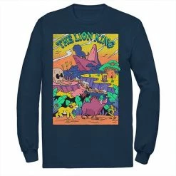 Licensed Character Men's Disney Lion King Legend Of Lion King Colorful Tee Navy -Licensed Character Shop unnamed file 25215