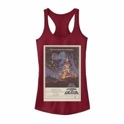 Licensed Character Juniors'Star Wars La Guerra De Las Galaxias Movie Poster Tank Black