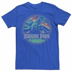 Licensed Character Men's Jurassic Park T Rex Distressed Retro Logo Tee Navy -Licensed Character Shop unnamed file 25225