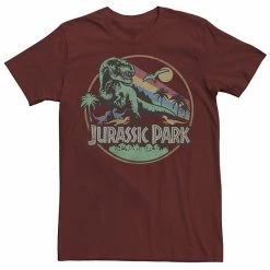 Licensed Character Men's Jurassic Park Retro Circle Color Stripes Tee Navy Heather -Licensed Character Shop unnamed file 25236
