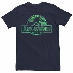 Licensed Character Men's Jurassic World Faded Pastel Watercolor Logo Graphic Tee Charcoal