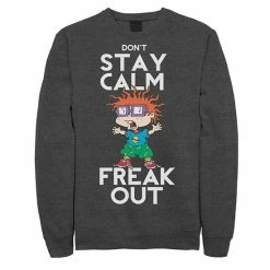 Licensed Character Men's Rugrats Chuckie Freak Out Fleece Athletic Heather -Licensed Character Shop unnamed file 25257