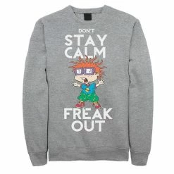 Licensed Character Men's Rugrats Chuckie Freak Out Fleece Athletic Heather -Licensed Character Shop unnamed file 25260