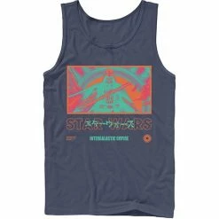 Licensed Character Men's Star Wars Bright Baddies Vader Tank Navy -Licensed Character Shop unnamed file 25285