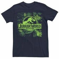 Licensed Character Men's Jurassic World Jungle Classic Logo Tee Navy Heather -Licensed Character Shop unnamed file 25320