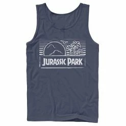Licensed Character Men's Jurassic Park Spray Painted Stencil Logo Tank Royal -Licensed Character Shop unnamed file 25342