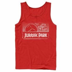 Licensed Character Men's Jurassic Park Spray Painted Stencil Logo Tank Royal -Licensed Character Shop unnamed file 25343