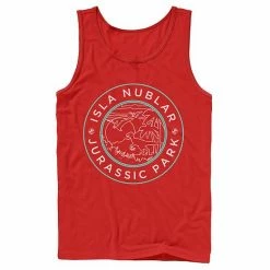 Licensed Character Men's Jurassic Park Isla Nublar Badge Retro Tank Royal -Licensed Character Shop unnamed file 25349