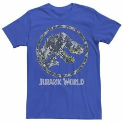 Licensed Character Men's Jurassic World Camouflage Yellow Outline Fossil Coin Logo Tee Royal Heather -Licensed Character Shop unnamed file 25360
