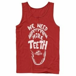 Licensed Character Men's Jurassic World We Need More Teeth Graphic Tank Top Black