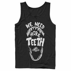 Licensed Character Men's Jurassic World We Need More Teeth Graphic Tank Top Black -Licensed Character Shop unnamed file 25370