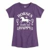 Licensed Character Girls 7-16 Case IH Horses Make Me Happy Graphic Tee Pink -Licensed Character Shop unnamed file 2538