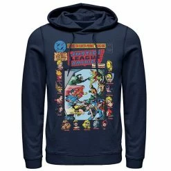 Licensed Character Men's Justice League Crisis On Earth Vintage Cover Hoodie Black -Licensed Character Shop unnamed file 25392