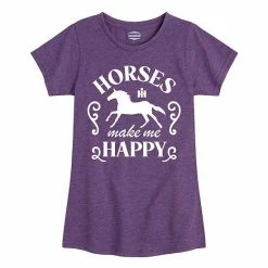 Licensed Character Girls 7-16 Case IH Horses Make Me Happy Graphic Tee Pink -Licensed Character Shop unnamed file 2540