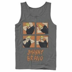 Licensed Character Men's Cartoon Network Johnny Bravo Box Up Hairdo Tank Athletic Heather -Licensed Character Shop unnamed file 25411
