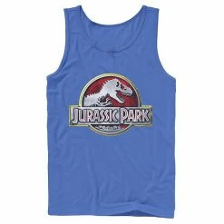 Licensed Character Men's Jurassic Park Chrome Logo Tank Top Athletic Heather -Licensed Character Shop unnamed file 25427