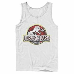 Licensed Character Men's Jurassic Park Chrome Logo Tank Top Athletic Heather -Licensed Character Shop unnamed file 25428
