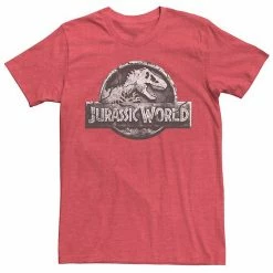 Licensed Character Men's Jurassic World Two Return Stone Logo Tee Red -Licensed Character Shop unnamed file 25435