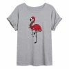 Licensed Character Juniors' Holiday Flamingo Oversized Graphic Tee -Licensed Character Shop unnamed file 2544