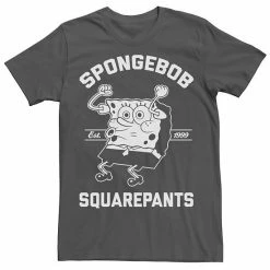 Licensed Character Men's Spongebob Squarepants Est. 1999 Portrait Stamp Tee Navy -Licensed Character Shop unnamed file 25441