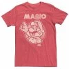 Licensed Character Men's Nintendo Super Mario Distressed Logo Tee Red Heather -Licensed Character Shop unnamed file 25451