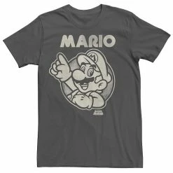 Licensed Character Men's Nintendo Super Mario Distressed Logo Tee Red Heather -Licensed Character Shop unnamed file 25453