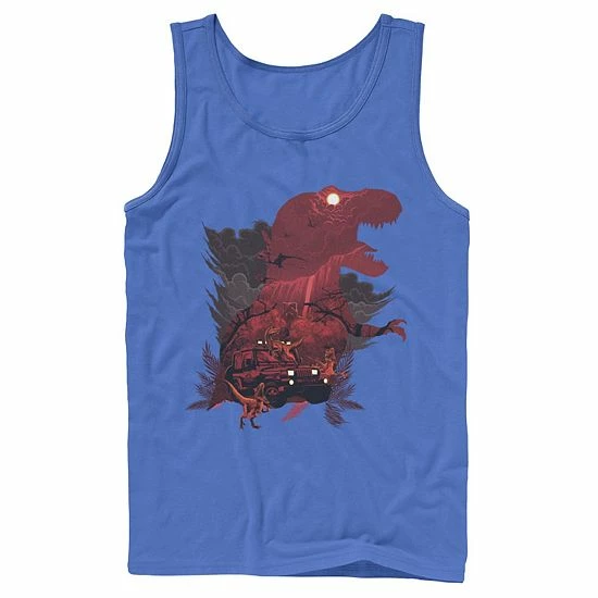 Licensed Character Mens Jurassic Park T-Rex Red Safari Collage Tank Top 6 Licensed Character Mens Jurassic Park T-Rex Red Safari Collage Tank Top - Image 4
