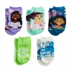 Licensed Character Disney's Encanto Girls 4-6x 5-Pack No-Show Socks