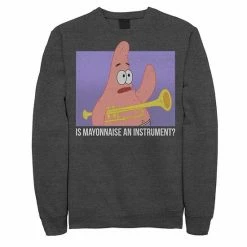 Licensed Character Men's Spongebob Patrick Is Mayonnaise An Instrument Sweatshirt Kelly -Licensed Character Shop unnamed file 25477