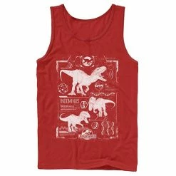 Licensed Character Men's Jurassic World Indominus Rex Green Schematic Tank Top Royal