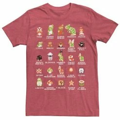 Alternative view of Licensed Character Men's Nintendo Super Mario 8-bit Pixel Icons List Vintage Graphic Tee Navy