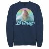 Licensed Character Men's Britney Spears Pastel Rainbow Portrait Sweatshirt Black